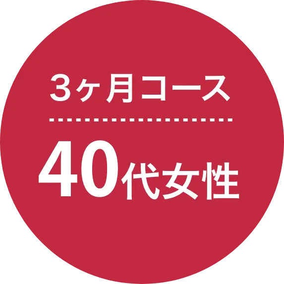 3ヶ月コース 40代女性